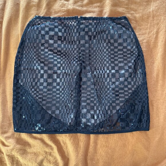 Sequin Matching Skirt and Crop Top Set - Picture 4 of 7